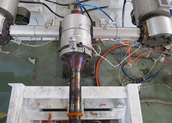 30kgh 17mm डबल वाल नालीदार पाइप मशीन / प्लास्टिक पाइप उत्पादन लाइन